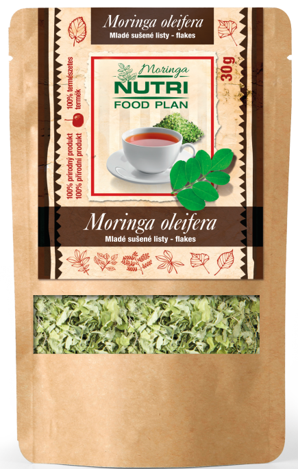 Čaj Nutrifood zo súšených listov Moringa oleifera