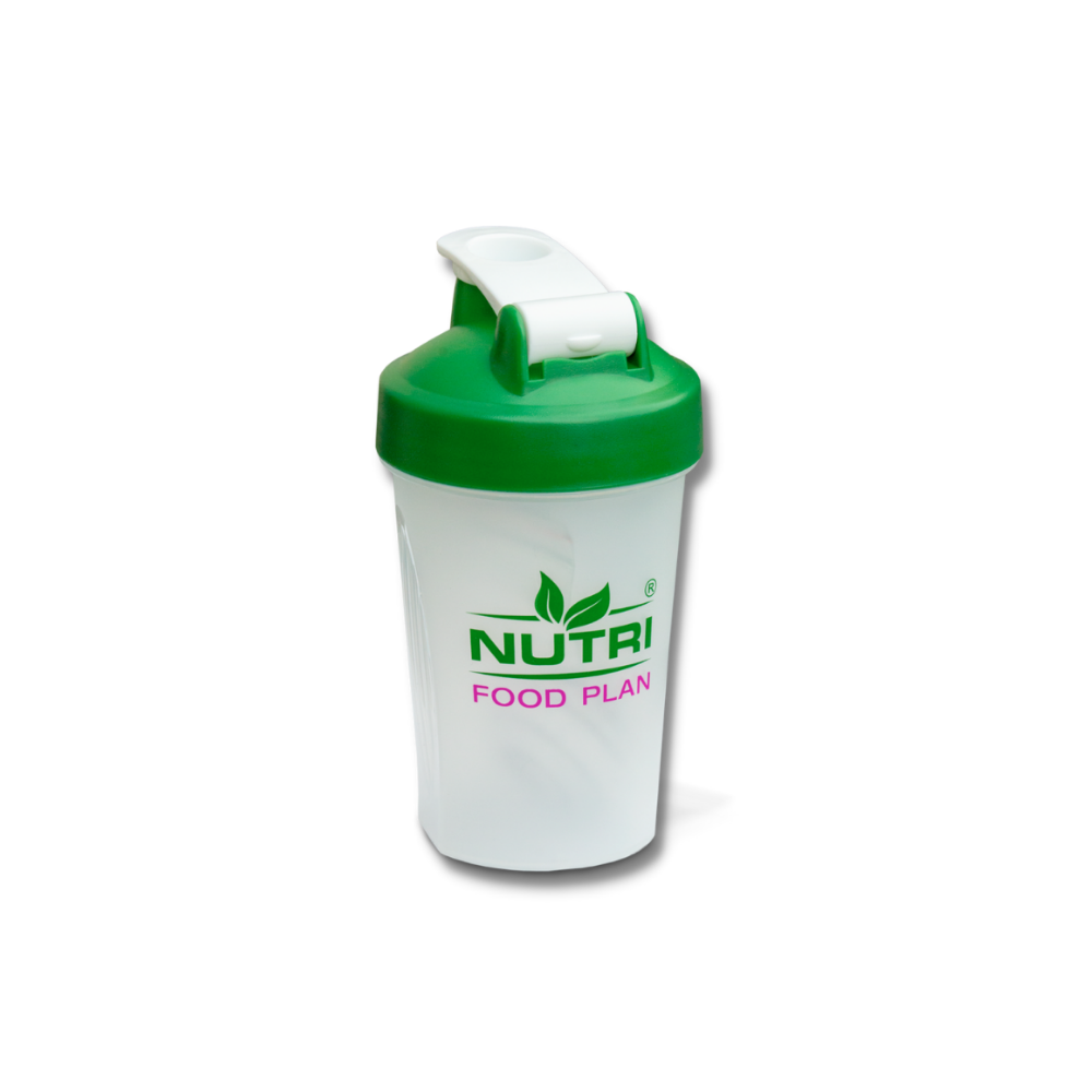 Shaker NUTRI FOOD PLAN v zelenej farbe (3,50 €)